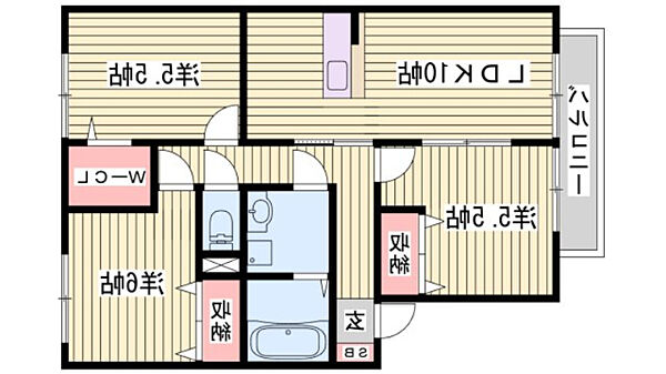 グランモア堂本 ｜兵庫県たつの市龍野町堂本(賃貸アパート3LDK・1階・64.43㎡)の写真 その2