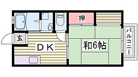 サンシティ藤  ｜ 兵庫県姫路市野里（賃貸アパート1DK・2階・27.08㎡） その2