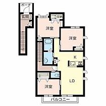 シャトーデバレ福崎 B棟  ｜ 兵庫県神崎郡福崎町福崎新（賃貸アパート3LDK・2階・81.77㎡） その2