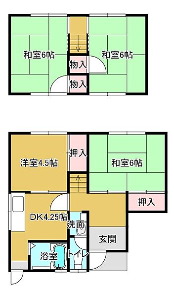 新在家中の町戸建 ｜兵庫県姫路市新在家中の町(賃貸一戸建4DK・2階・64.58㎡)の写真 その2