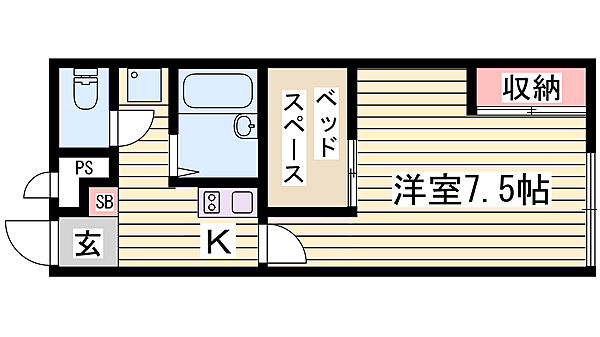 レオパレス八星 204｜兵庫県赤穂市上仮屋南(賃貸アパート1K・2階・23.18㎡)の写真 その2