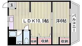 田寺中村コーポ  ｜ 兵庫県姫路市田寺5丁目（賃貸マンション1LDK・3階・41.40㎡） その2