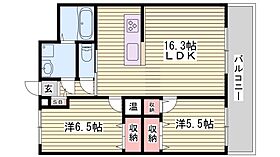 BRAIN福崎  ｜ 兵庫県神崎郡福崎町南田原（賃貸マンション2LDK・2階・64.06㎡） その2