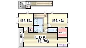 クレール・メゾンA  ｜ 兵庫県姫路市白浜町（賃貸アパート2LDK・2階・68.93㎡） その2