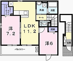 ＰｒｉｍａＳｔｅｌｌａII  ｜ 兵庫県相生市緑ケ丘2丁目1番8号（賃貸アパート2LDK・2階・59.13㎡） その2