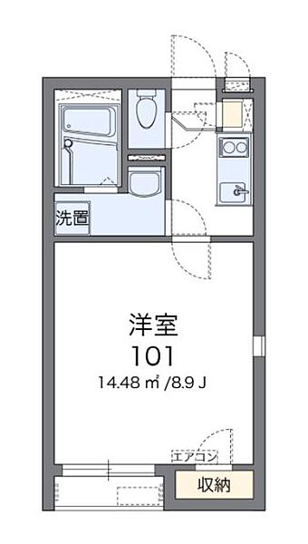 クレールウィン 101｜神奈川県相模原市南区新戸(賃貸アパート1K・1階・25.17㎡)の写真 その2