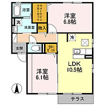 神奈川県海老名市門沢橋6丁目（賃貸アパート2LDK・1階・55.44㎡） その2