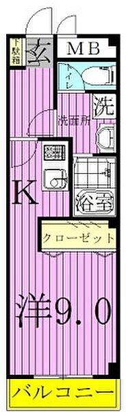 メゾン・ミッテ 102｜千葉県松戸市小金原５丁目(賃貸マンション1R・2階・25.51㎡)の写真 その2