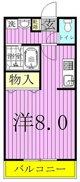 矢切クルーズ 205｜千葉県松戸市下矢切(賃貸アパート1K・2階・26.79㎡)の写真 その2
