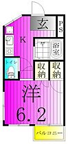 ベルコリーヌ上本郷 208 ｜ 千葉県松戸市南花島１丁目1-6（賃貸アパート1K・2階・21.57㎡） その2