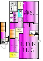 アルバスターIII 204 ｜ 千葉県白井市西白井４丁目15-2（賃貸アパート1LDK・2階・50.96㎡） その2