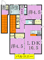 イーストパーク八ヶ崎 203 ｜ 千葉県松戸市八ケ崎７丁目23-18（賃貸アパート2LDK・2階・61.12㎡） その2