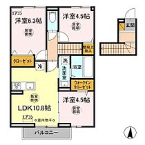 ソレイルKZ 201 ｜ 千葉県松戸市八ケ崎６丁目52-5（賃貸アパート3LDK・2階・63.63㎡） その2