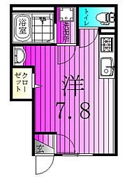 MQuarto松戸新田 1階ワンルームの間取り
