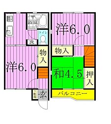 シティハイツ・山崎A 3Kの間取図画像