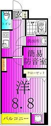 SKビル拾四番館 1Kの間取図画像