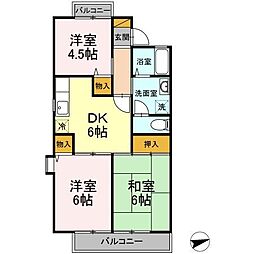 グランディール 3DKの間取図画像
