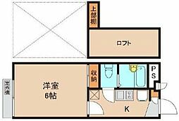 WISTERIA 1Kの間取図画像