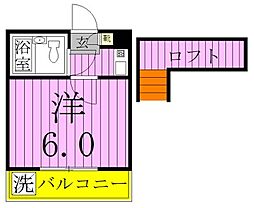 ジュネパレス新松戸第37 1Kの間取図画像