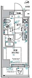 ヴァローレ松戸フィーロ 1Kの間取図画像