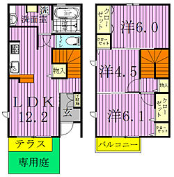 ルシオール2 3LDKの間取図画像