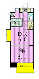 アーク松戸セントラルパーク 1DKの間取図画像