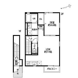 FeliceU-ZON 1LDKの間取図画像