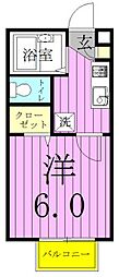 プリモフェリシア 1Kの間取図画像