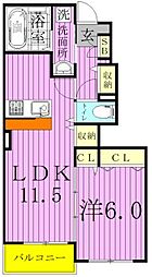 グランシャリオ2 1LDKの間取図画像