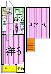 プライムメゾン 1Kの間取図画像
