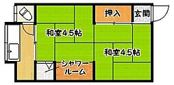 竹田ハイツ 2Kの間取図画像