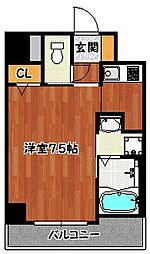 神戸高速東西線 新開地駅 徒歩4分の賃貸マンション 9階1Kの間取り