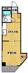 シンプルライフ荒田 1DKの間取図画像