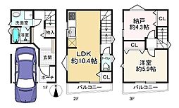浜田町3丁目中古戸建 1SLDKの間取り
