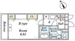 コーポ池田 1Kの間取図画像