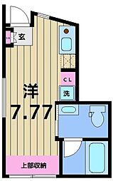 k-station 1階ワンルームの間取り