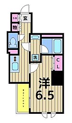 グランカーサ綾瀬 2階1Kの間取り