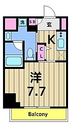 ARCOBALENO HORIKIRISHOBUEN 1Kの間取図画像
