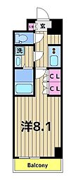 AZEST堀切菖蒲園2 1Kの間取図画像