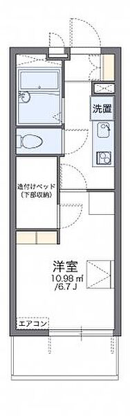 レオパレスレヴェルベールV 209｜大阪府大阪市旭区赤川1丁目(賃貸マンション1K・2階・19.87㎡)の写真 その2