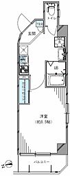 南新町マンション 1Kの間取図画像