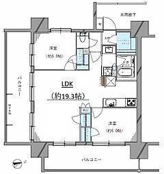 プレシス本厚木エクシア 2LDKの間取図画像