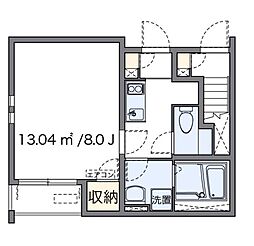 小田急小田原線 鶴川駅 バス9分 鶴川市民センター入口下車 徒歩9分の賃貸アパート 1階1Kの間取り