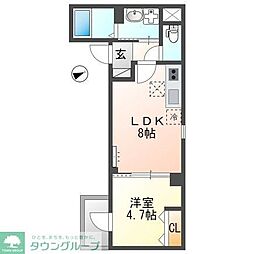 グランチェスタ 2階1LDKの間取り