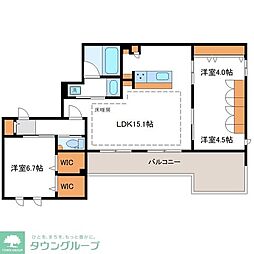 東急田園都市線 梶が谷駅 徒歩18分の賃貸マンション 3階3LDKの間取り