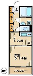 ロイヤルパーク多摩川 1DKの間取図画像