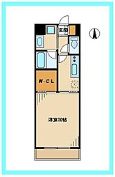 コンフォート中野島 1Kの間取図画像
