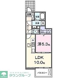 モカシャンティ 1LDKの間取図画像