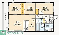 ピア新百合山手 3LDKの間取図画像
