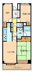 フォレスター新百合ヶ丘 2SLDKの間取図画像